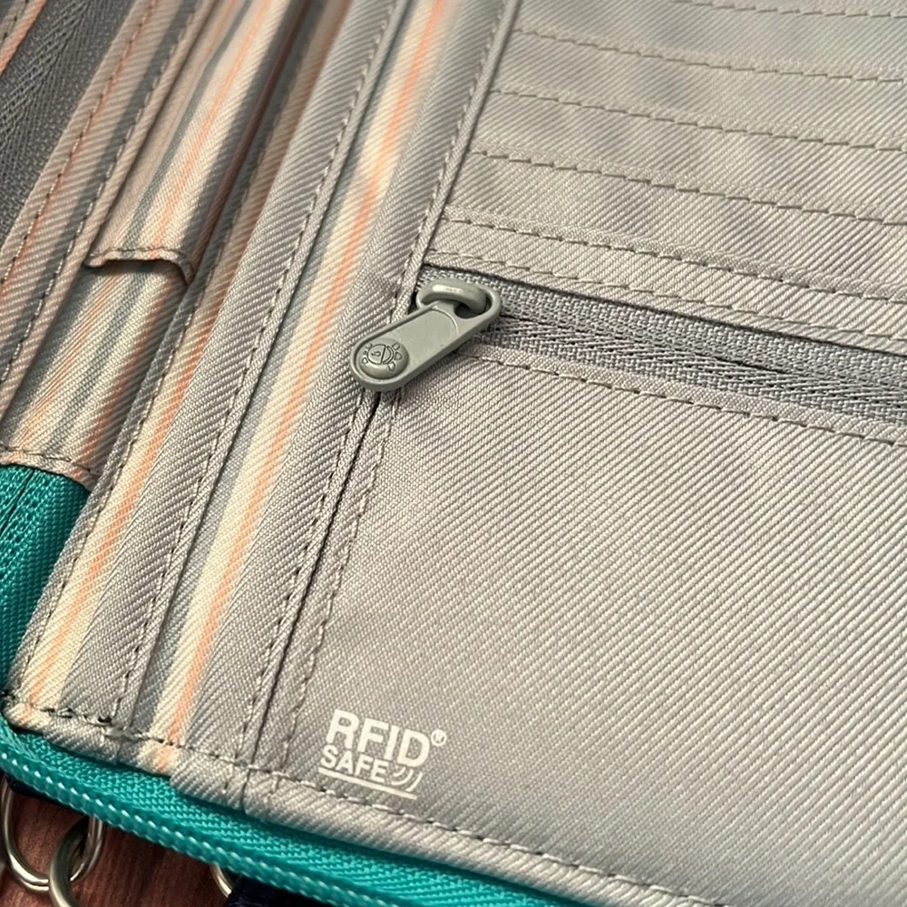 Pacsafe Turquoise RFID-Safe Quilted Travel Wallet